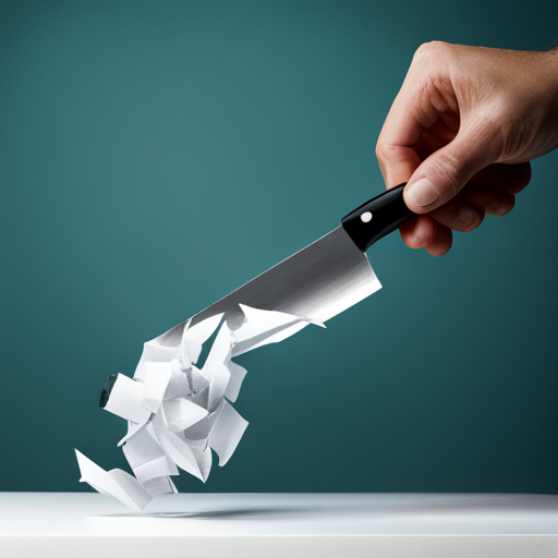 Why test a knife's sharpness using the paper test?